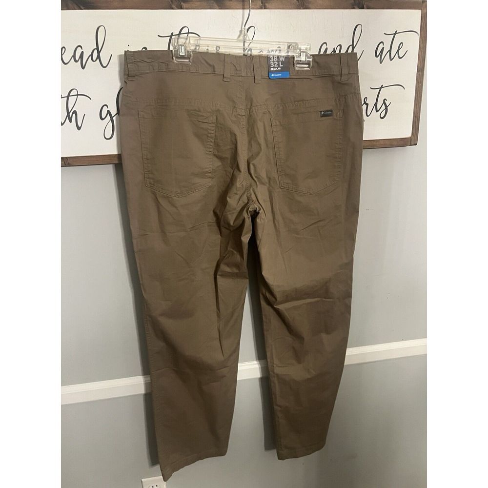 NWT COLUMBIA Men's Hommes Lightweight Rapid Liver Pants 38x32 New! Khaki - Picture 6 of 8